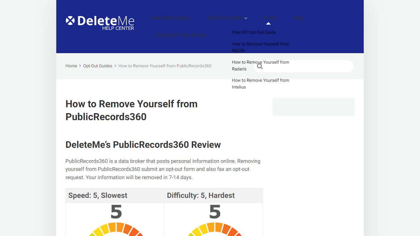 How to Remove Yourself from PublicRecords360 - DeleteMe